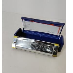 Hohner Blues Harp MS Harmonica Music Instrument Chrome With Case Germany Wind
